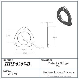 Picture of Exhaust Collector Flange, MS, 0.312" Thick x 2.5" Dia
