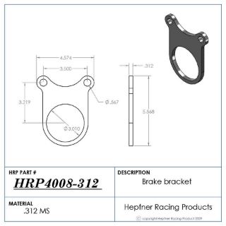 Picture of Cup Style Caliper Bracket, 0.312, MS