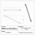Picture of Nose Wing Rear Bracket, Maxim Style, Titanium, 11" Rise
