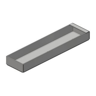 Picture of Tool & Parts Tray, 2" x 8", Aluminum