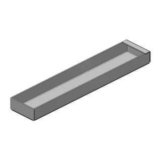 Picture of Tool & Parts Tray, 2" x 10", Aluminum