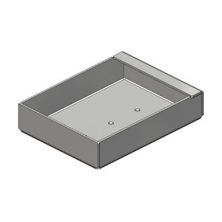 Picture of Tool & Parts Tray, 3" x 4", Notched Front, Aluminum