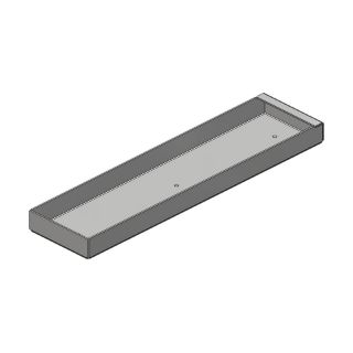 Picture of Tool & Parts Tray, 3" x 12", Aluminum